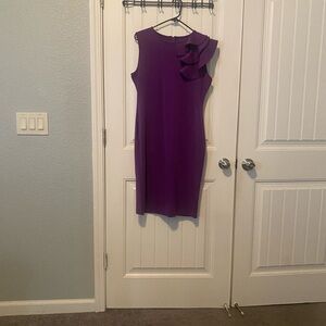 Elegant Purple Sleeveless Dress